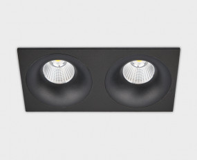 IT06-6016 black - 2шт. + IT06-6016 FR2 black светильник встраиваемый влагозащищенный