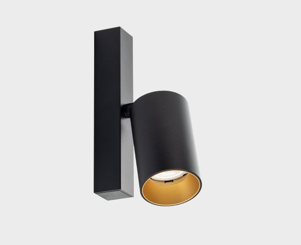 DANNY E1 black + Ring Danny gold светильник потолочный поворотный