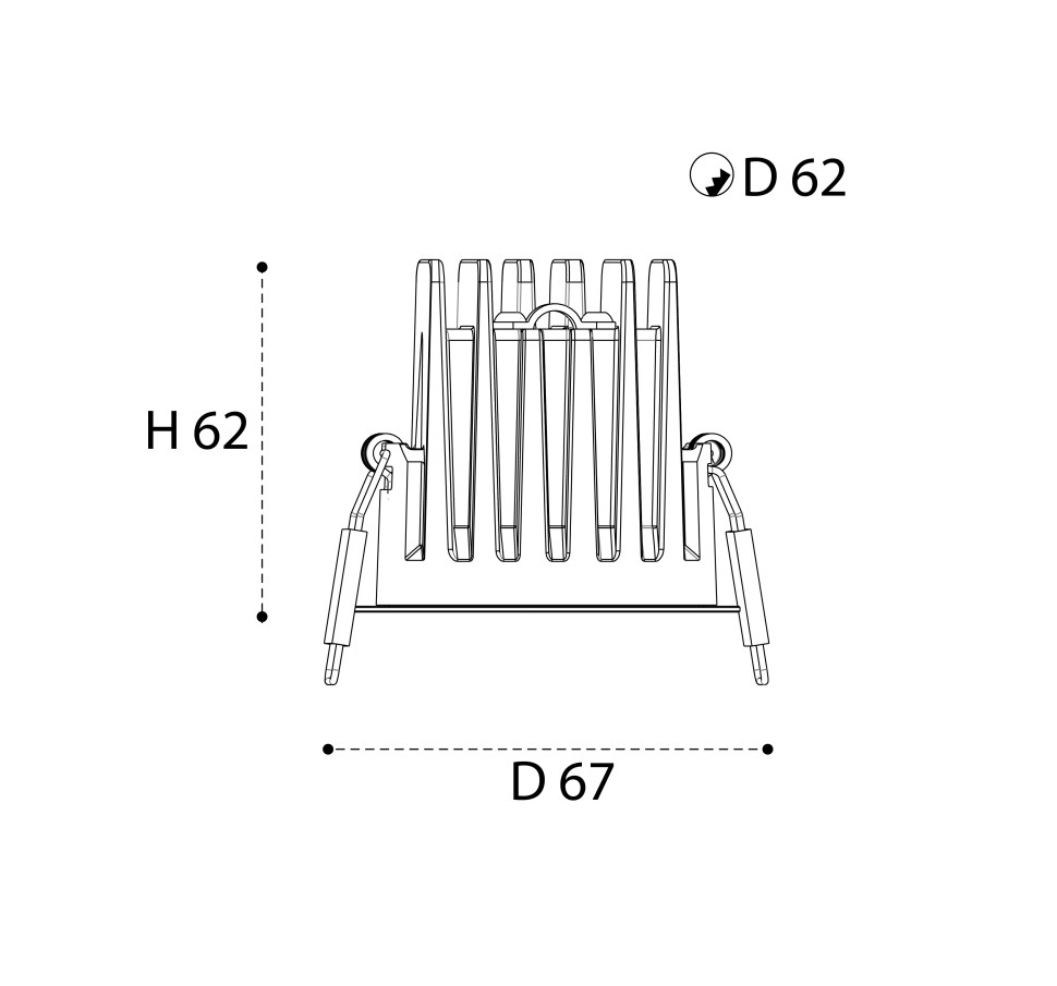 IT08-8040 white 3000K светильник встраиваемый