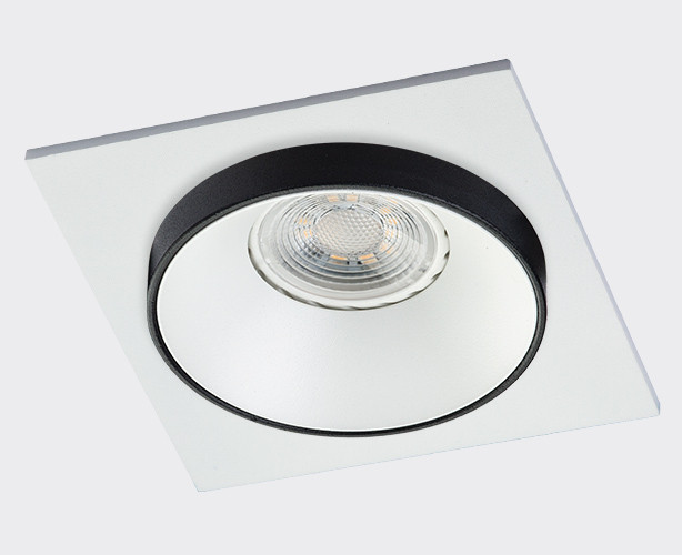 SP SOLO white + SP 01 white + SP ring светильник встраиваемый с рамкой