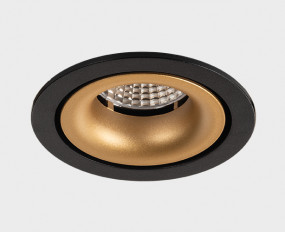 IT02-008 black + IT02-008 ring gold светильник встраиваемый