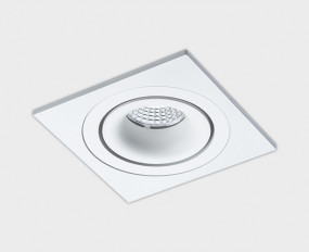 IT02-008 white + IT02-QRS1 white светильник встраиваемыйс рамкой