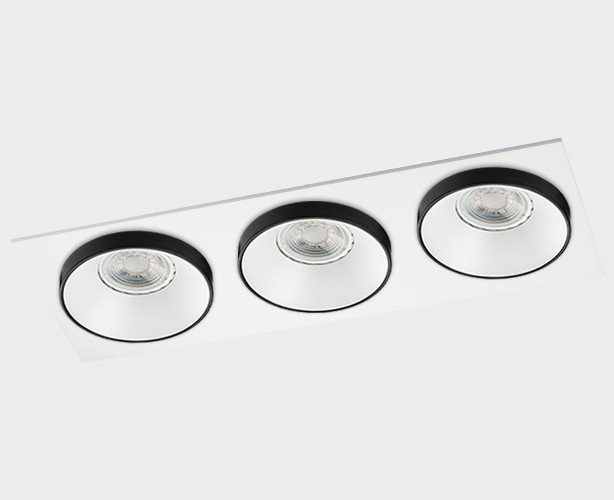 SP SOLO white - 3шт. + SP 03 white + SP ring - 3шт. светильник встраиваемый с рамкой