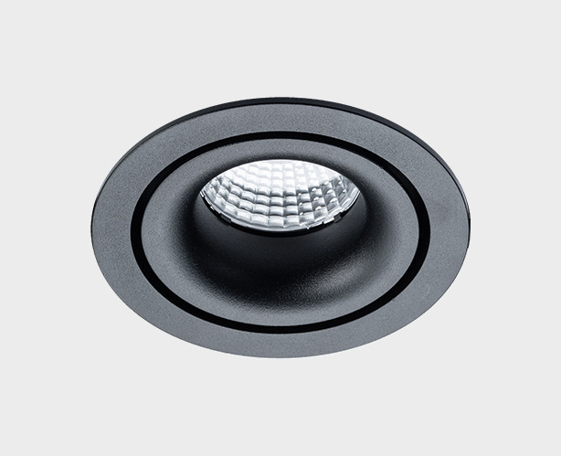 IT02-008 black + IT02-QRS1 white светильник встраиваемый с рамкой