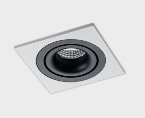 IT02-008 black + IT02-QRS1 white светильник встраиваемый с рамкой