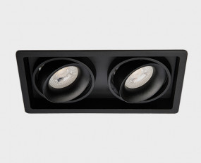DE-312 black светильник встраиваемый поворотный