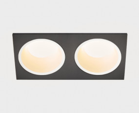 IT08-8013 white 3000K 2 шт + IT08-8015 black светильник встраиваемый с рамкой