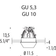 LEUCOS IGEA 2 светильник встраиваемый