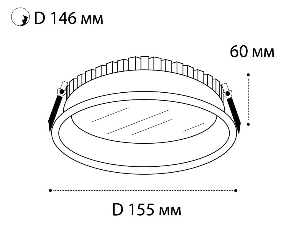 IT06-6013 white 3000K светильник встраиваемый
