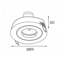 QUALE 006L white светильник встраиваемый