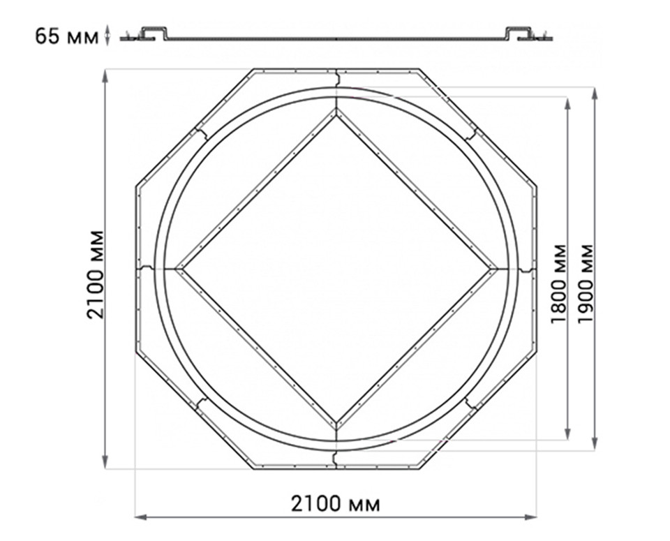 STELLANOVA CALYPSO 1900 SN 650 светильник встраиваемый гипсовый