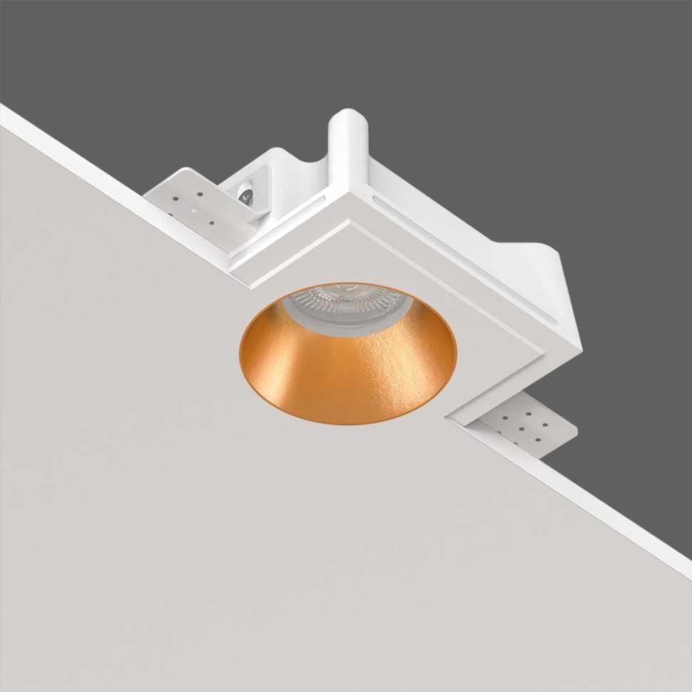 STELLANOVA QUASAR 80 BRASS SN 201 светильник встраиваемый гипсовый