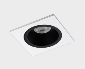 M01-1010 black + M01-1019 white светильник встраиваемый с рамкой