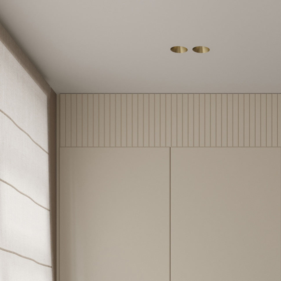 STELLANOVA QUASAR 80 DUO BRASS SN 203 светильник встраиваемый гипсовый