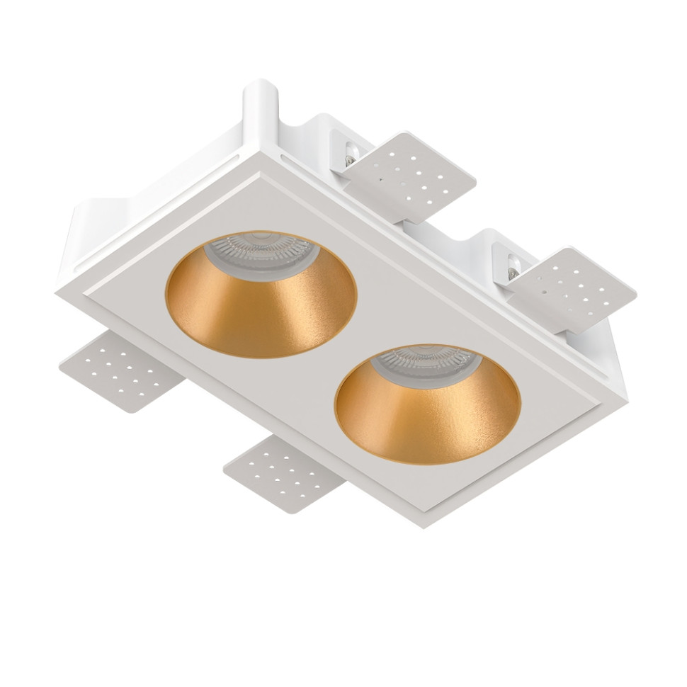 STELLANOVA QUASAR 80 DUO BRASS SN 203 светильник встраиваемый гипсовый