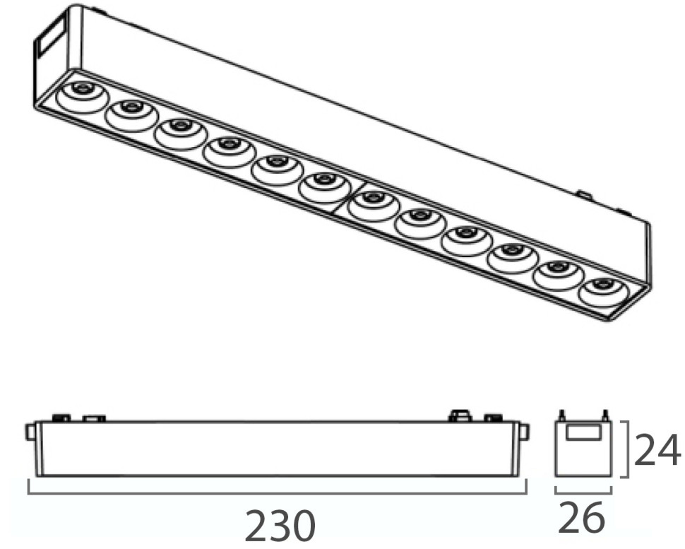 IT09-9010 black 3000K светильник трековый