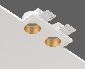 STELLANOVA QUASAR 55 DUO BRASS SN 209 светильник встраиваемый гипсовый