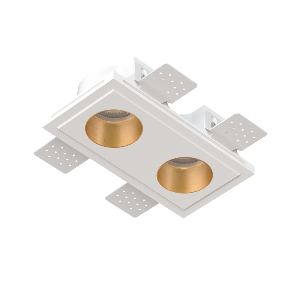 STELLANOVA QUASAR 55 DUO BRASS SN 209 светильник встраиваемый гипсовый
