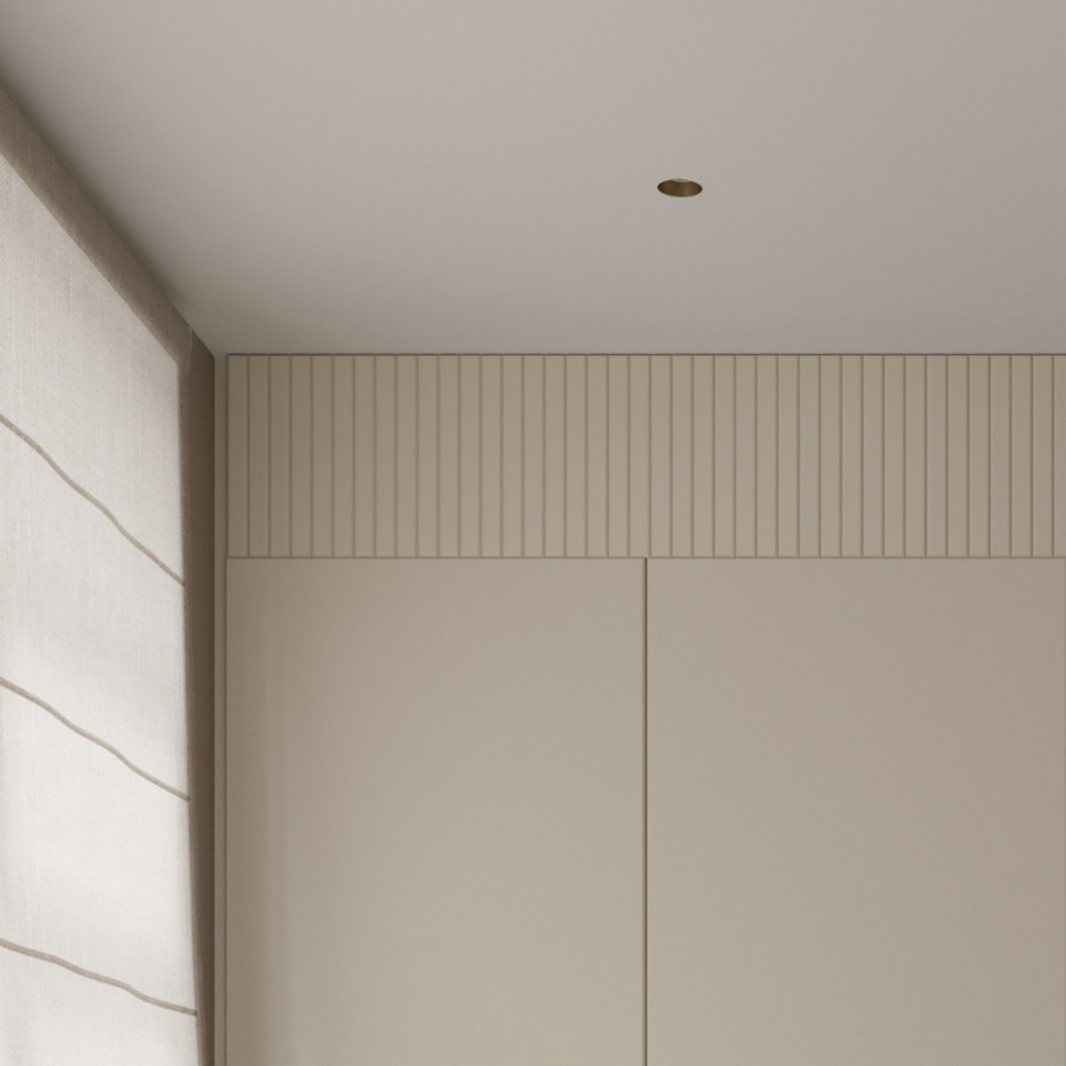 STELLANOVA QUASAR 55 FLAT BRASS SN 207 светильник встраиваемый гипсовый