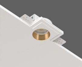 STELLANOVA QUASAR 55 FLAT BRASS SN 207 светильник встраиваемый гипсовый