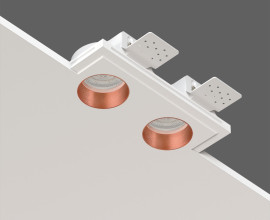 STELLANOVA QUASAR 55 DUO FLAT COPPER SN 210 светильник встраиваемый гипсовый