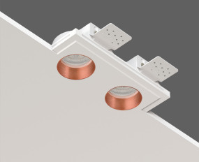 STELLANOVA QUASAR 55 DUO FLAT COPPER SN 210 светильник встраиваемый гипсовый