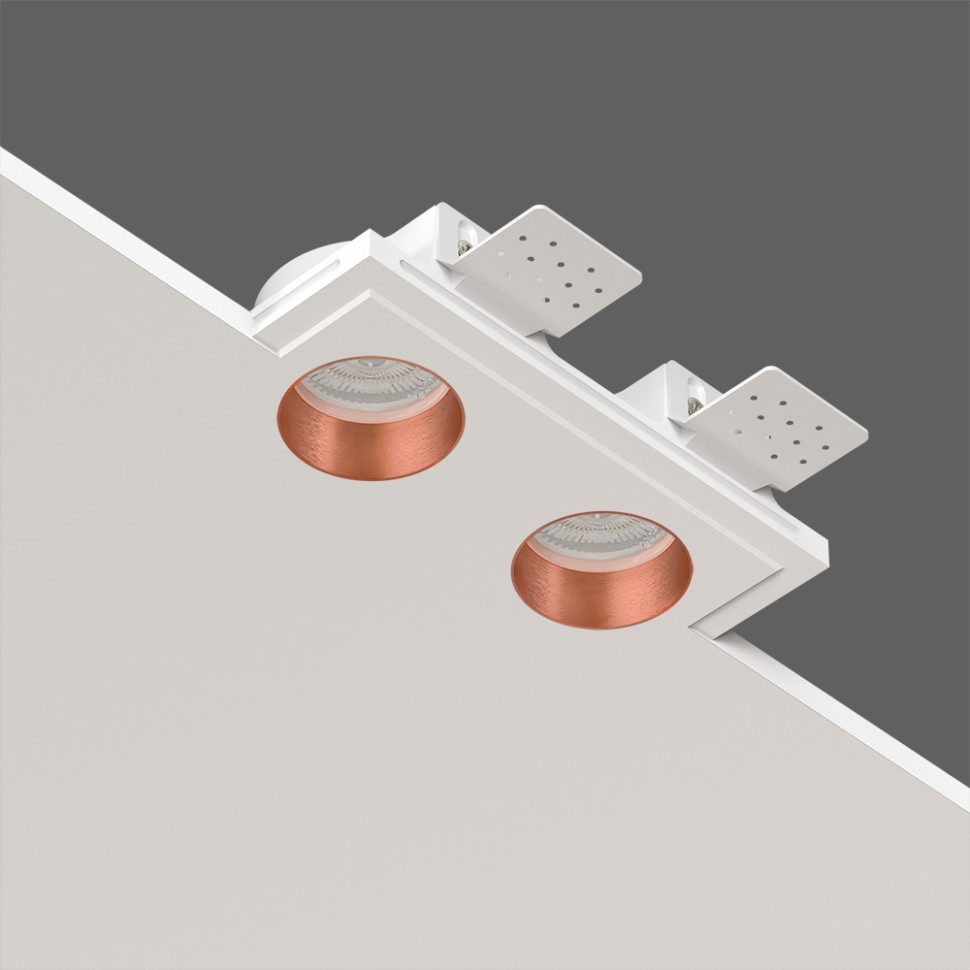 STELLANOVA QUASAR 55 DUO FLAT COPPER SN 210 светильник встраиваемый гипсовый