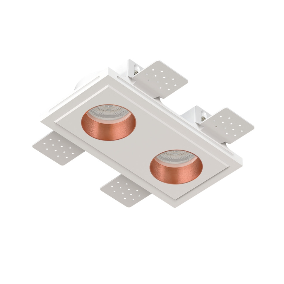 STELLANOVA QUASAR 55 DUO FLAT COPPER SN 210 светильник встраиваемый гипсовый