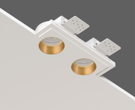 STELLANOVA QUASAR 55 DUO FLAT BRASS SN 211 светильник встраиваемый гипсовый