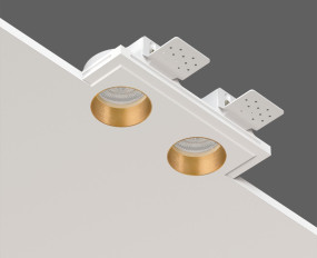 STELLANOVA QUASAR 55 DUO FLAT BRASS SN 211 светильник встраиваемый гипсовый