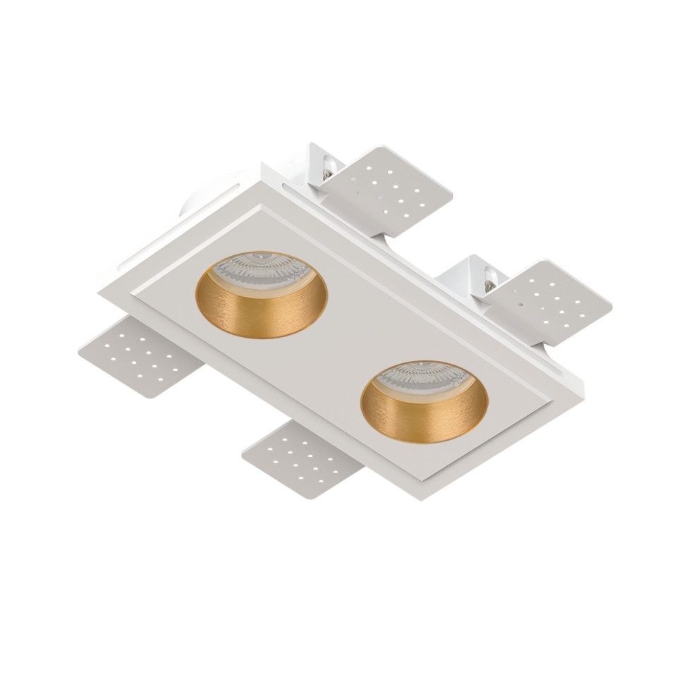 STELLANOVA QUASAR 55 DUO FLAT BRASS SN 211 светильник встраиваемый гипсовый