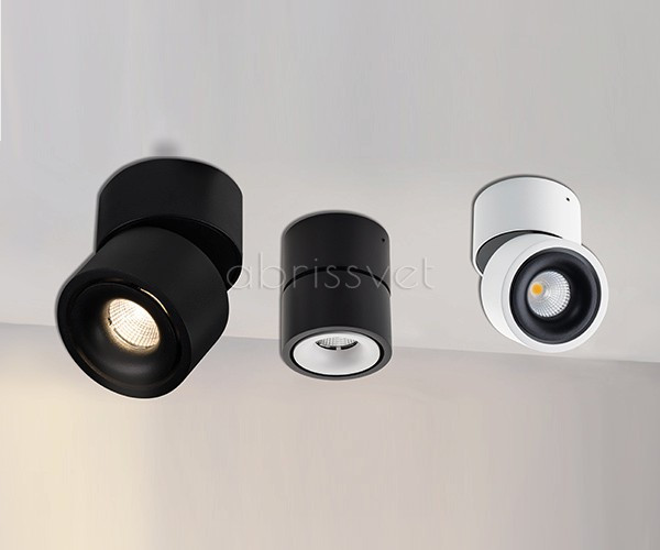 UNIVERSAL white/black + HEP 15W (диммируемый)светильник потолочный