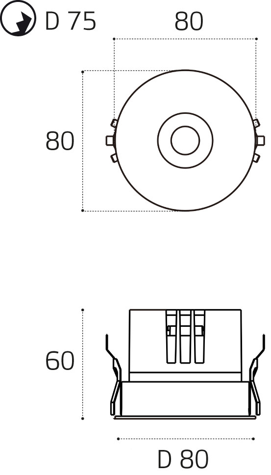 IT014-0208 nickel светильник встраиваемый