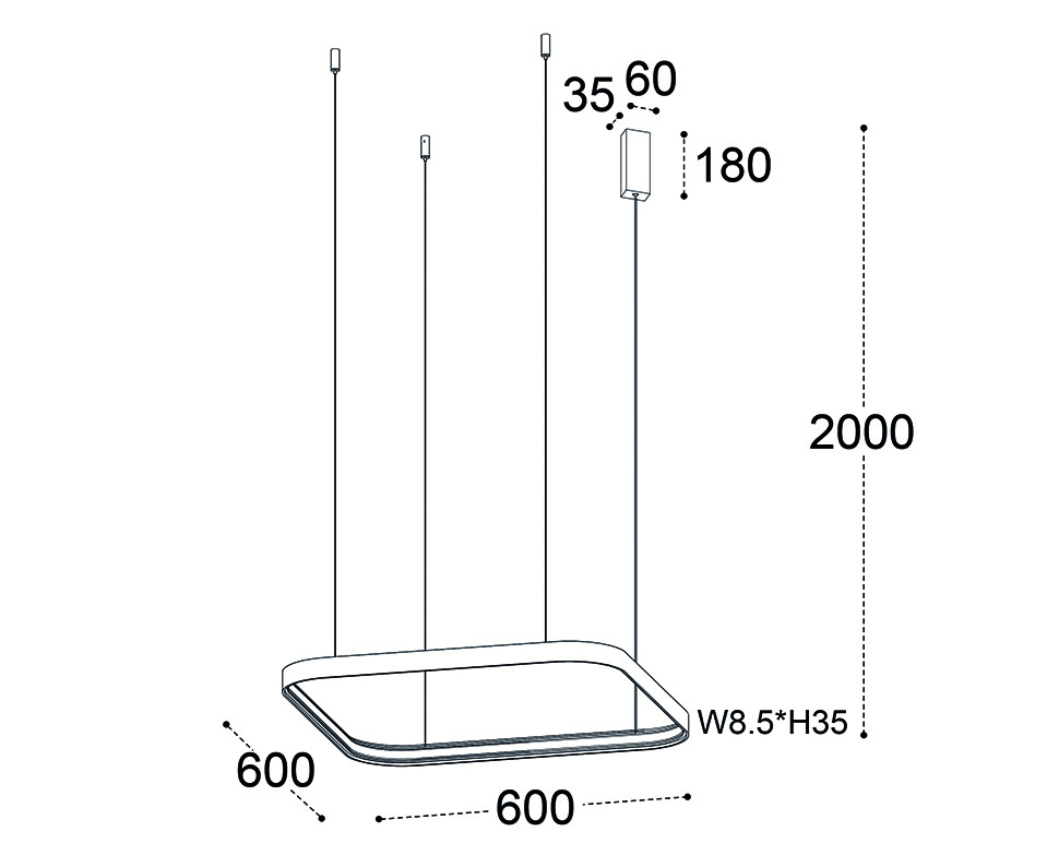 IT013-6031 white 3000K светильник подвесной
