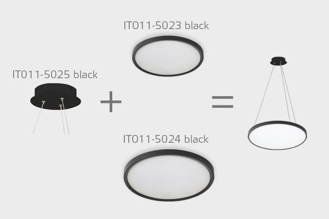 IT011-5023 black светильник потолочный