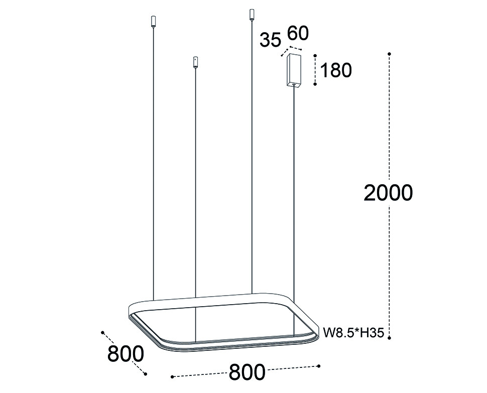 IT013-6024 white 3000K светильник подвесной