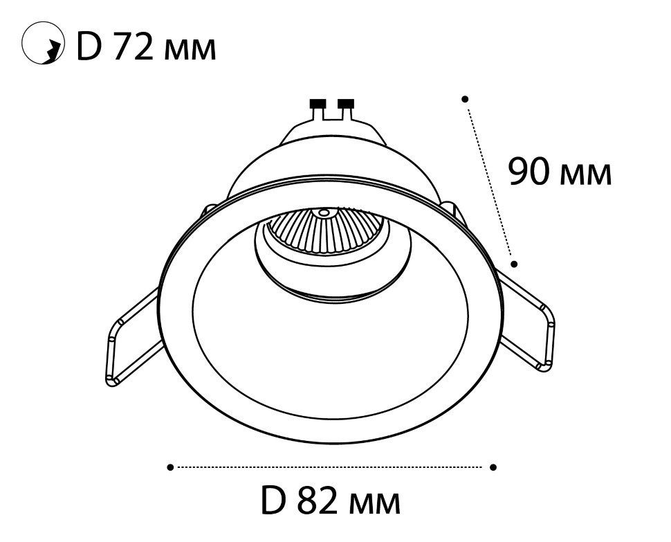 M01-1010 black светильник встраиваемый
