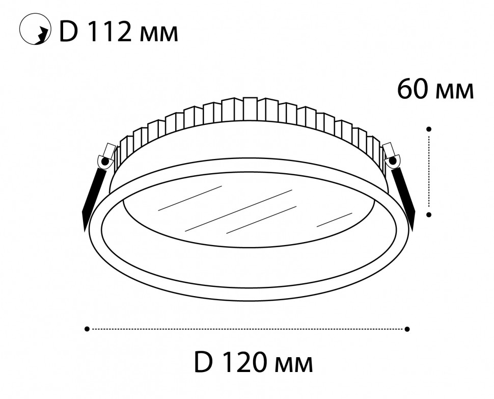 IT06-6012 white 4000K светильник встраиваемый