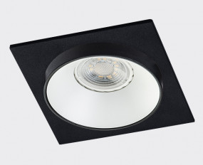 SP SOLO white + SP 01 black + SP ring светильник встраиваемый с рамкой