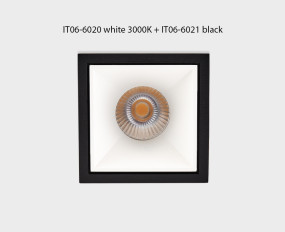 IT06-6020 white + IT06-6021 black светильник встраиваемый с рамкой