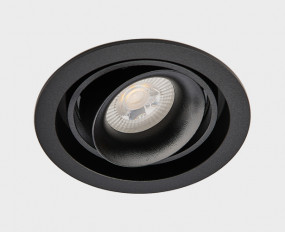 DE-313 black светильник встраиваемый поворотный