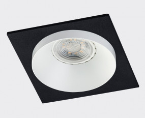 SP SOLO white + SP 01 black светильник встраиваемый с рамкой